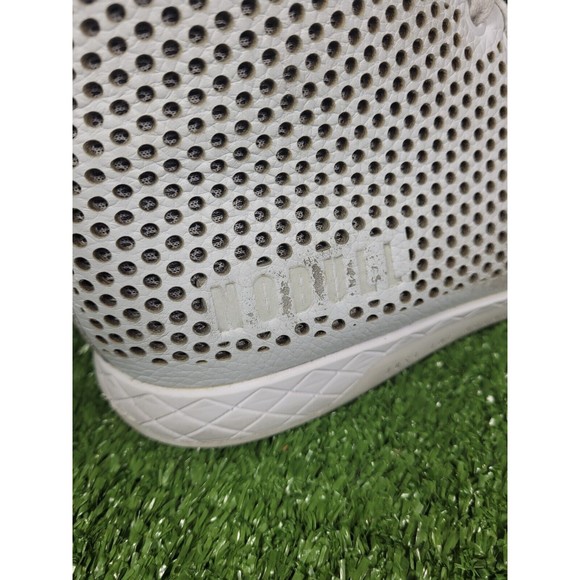 Nobull Dust Mid Top Lace Up White Leather Crossfit Sneakers Men Size 10.5 - Picture 9 of 14